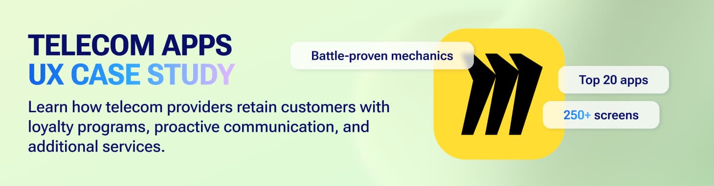 Telecom apps UX case study